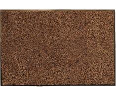 oKu-Tex Fußmatte | Schmutzfangmatte | Eco-Dry| Braun | Baumwolle | Recycling-Gummi | für innen | Eingangsbereich / Haustür / Flur | rutschfest | 40x60 cm