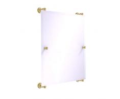 Allied Brass Carolina Collection Rectangular Frameless Rail Mounted Mirror Wandspiegel, Messing unlackiert