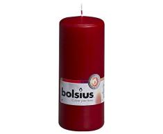 Bolsius 103614600144 Stumpenkerze, Paraffinwachs, Weinrot