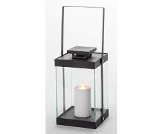 Candle Impressions 30,5 cm zeitgemäßes quadratisches Glas Laterne w/Programmierbare Mirage Outdoor Kerze