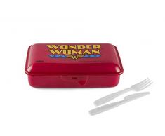 Excelsa Supereroi Lunchbox Wonder Woman, Polypropylen, Rot, 22 x 13 cm