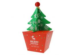 Micro Trader 10 x / 20 x Weihnachtsbaum-Glöckchen Schleife Eve Apfel Box Große Geschenktüten Boxen Party Fun