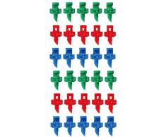 50 Zerstäuber Garten Sprinkler Spritze 90/180/360 Grad Lichtbrechung Garten Bewässerung Bewässerung Köpfe Zerstäuber Zerstäuberfunktion Sprayer Düse Nebel stylischer Garten-Rasen micro-sprayers System, zufällige Farbe 360 Degree-150pcs