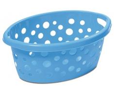 DEA HOMEART435BLU Wäschekorb, 61 x 41 x 26 cm, blau