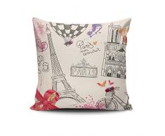 Spiffy Dekokissen, Baumwolle, Mehrfarbig, 45 x 45 cm