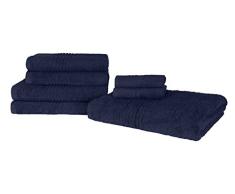 highams Luxuriöse 100% ägyptische Baumwolle 7 Stück Handtuch Bale 550 gsm Marineblau