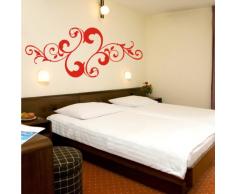 INDIGOS 4052166073301 Wandtattoo w441 Pflanze Blume Wandaufkleber 120 x 51 cm, rot