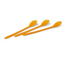 Kimmel Mehrzwecklöffel Joghurtlöffel Eislöffel Cocktaillöffel 6 Stück Mehrweg, Kunststoff, Orange
