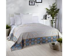 Sancarlos Granfoulard Mehrzweck Estampado OMEYA blau – für Sofa oder Bett – -