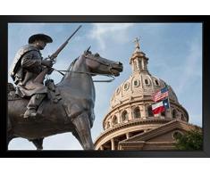 Poster Gießerei Terrys Texas Rangers Monument State Capitol Dome Foto Kunstdruck von proframes 20x14 inches Framed Poster