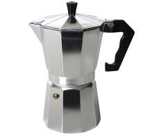 Home Mokita Kaffeemaschine, Aluminium, Silber/Schwarz, 12 Tassen