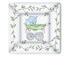 Boston International Rosanne Beck Dessertteller, quadratisch, 8 Stück, Blau