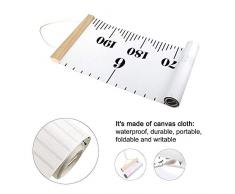 ASENART Messlatte für Kinder, Messlatte für Wachstum, Wandbild, wasserdicht, hängend, für Kinderzimmer, Kinderzimmer, Wanddekoration, abnehmbare Höhe und Wachstumsdiagramm A with Beige Scroll