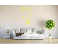 INDIGOS 4051095833765 Wandtattoo / Wandsticker - d276 sÃ¼Ães Kamel Afrika Zebu WÃ¼ste Lama Tribal, Vinyl, gelb, 120 x 81 x 1 cm