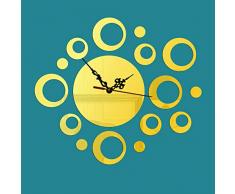 Fymural DIY Wanduhr Wandaufkleber rund Wanduhr Acryl Spiegel Oberfläche 3D Einfache große Größe Wanddeko Uhren Zahlen Aufkleber für Wohnzimmer Schlafzimmer TV Wanddekoration abnehmbar