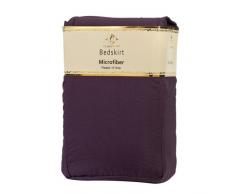 Clara Clark® Supreme 1500 Collection Bettvolant (Doppelbett), Aqua Hellblau Twin (Single) Aubergine