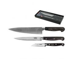 HOME PROFESSIONAL Set 3 Messer Sushi schwarzer Griff Küchengeräte