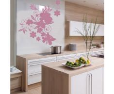 INDIGOS 4052166144698 Wandtattoo w658 sehr schöne Blume Wandaufkleber 120 x 112 cm, violett