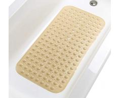 TIKE SMART Premium Badewanneneinlage - lang, extralang, Vinyl, Blickdicht Hellbraun, M