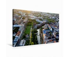 Premium Textil-Leinwand 75 cm x 50 cm quer Stelzenhaus am Karl-Heine-Kanal Leipzig