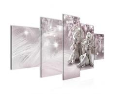 Bilder Engel Wandbild 200 x 100 cm Vlies - Leinwand Bild XXL Format Wandbilder Wohnzimmer Wohnung Deko Kunstdrucke Violett 5 Teilig - MADE IN GERMANY - Fertig zum Aufhängen 025051b