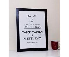 Motivational Inspirierende positiven Fantasy Slogans & Sprüche, Gedanken, Zitate Poster Bild Kunstdruck mit schwarzem Rahmen 42 x 30 cm nur zum Aufhängen, verschiedene Designs wählen Art Wand. (116-twothings)