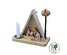 Krippe Christi Geburt, Weihnachtskrippe, Erzgebirge Richard Glässer Seiffen, 17514