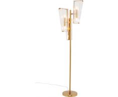 Kare Design Stehleuchte Freeze 6, moderne Stehlampe für das Wohnzimmer in der Farbe Gold, mit Glasschirmen als Deko, Eyecatcher Stehleuchte für die Wohnung, (H/B/T) 170x46,5x30cm