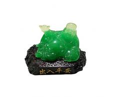 FengShuiGe Feng Shui in den sicheren lachenden Buddha/liegender Buddha-Figuren, Reichtum und viel Glück für Zuhause und Büro grün