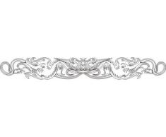 INDIGOS 4051095025856 Wandtattoo w254 Ranken, Vögel 120 x 16 cm, weiß