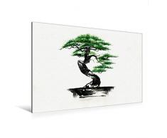 Premium Textil-Leinwand 120 x 80 cm Quer-Format Bonsai | Wandbild, HD-Bild auf Keilrahmen, Fertigbild auf hochwertigem Vlies, Leinwanddruck von Jitka Krause