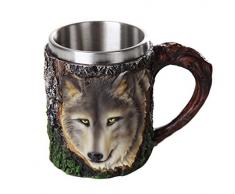 Pacific Giftware Wild Wolf Tasse Edelstahl-Liner Collectible Bierkrug 368,5