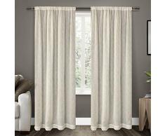 Exclusive Home Vorhänge Belgische Sheer Fenster Vorhang Panel, Schneeflocke, 50 x Beton, Set von 2