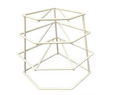 Teller Corner Delfinware 4 Etagen gepunkteter Regal in CREME 2007CRM