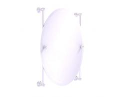 Allied Brass Carolina Collection Oval Frameless Rail Mounted Mirror Wandspiegel, Chrom seidenglänzend