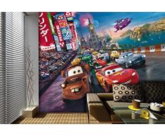 AG Design FTDXXL 2216 Cars Disney, Papier Fototapete Kinderzimmer- 360x255 cm - 4 teile, Papier, multicolor, 0,1 x 360 x 255 cm