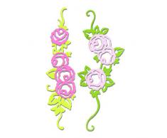 Sizzix Rosen Bordüre von Sharyn Sowell Thinlits Stanzen Set, 2 in Packung, Stahl, Mehrfarbig, 23.9 x 9.9000000000000021 x 0.2 cm