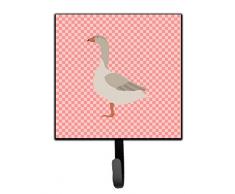 Caroline s Treasures Steinbacher Gans rosa kariert Wandhaken, Multicolor, S