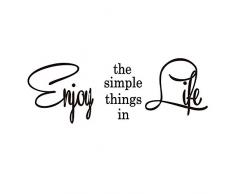 KYSUN Wandtattoo Enjoy The Simple Things in Life, Vinyl, Positive Zitate
