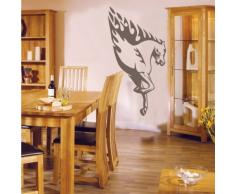 INDIGOS 4052166052443 Wandtattoo w288 Pferd, Feuer, Schweif Wandaufkleber 120 x 64 cm, braun