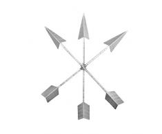 Gusseisen Pfeil Wand Decor Native American Distressed Metall Pfeile Set von 3 | Rustikale Deko Schild | Western und Southwestern Pfeil Wand Decor | Metall Wand Kunst, | Metall Wand Dekor, gusseisen, silber, 15L X 11.25W
