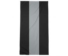 ArtVerse NFS Las Vegas Football Stripes Strandtuch, Mikrofaser, 36 x 72, Schwarz und Silber