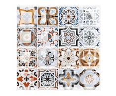 Yipscazo Wandfliese Marokkanisches Design zum Abziehen und Aufkleben, Anti-Schimmel Olivy