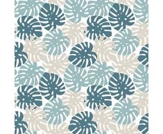 Klebefolie Tropical-Motiv Dekofolie Möbelfolie Tapeten selbstklebende Folie, PVC, ohne Phthalate, Bunt, 45 cm x 2 M, 160Μm (Stärke: 0, 16 mm), Venilia 54782