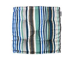 Douceur dIntérieur Bodenkissen, 60 x 60 x 10 cm, Baumwolle, Bedruckt, Matratze, Blau