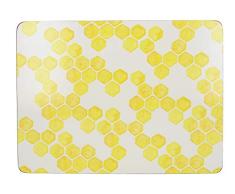 CREATIVE TOPS Kork Platzset Platzset Tischsets Bee Yourself weiß gelb 29 x 21,5 cm