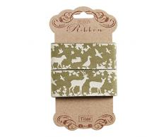 Tilda Schleifenband, Baumwolle, Forest Grün, 30 mm