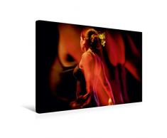 Premium Textil-Leinwand 45 cm x 30 cm quer, Ein Motiv aus dem Kalender Flamenco - Tanz der Leidenschaft | Wandbild, Bild auf Keilrahmen, Fertigbild auf echter Leinwand, Leinwanddruck;CALVENDO Menschen