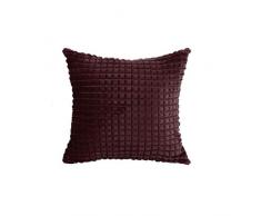 PICCOCASA Flauschiger Überwurf-Kissenbezug aus weichem Kunstfell, Plüsch, luxuriös dekorativ für Sofa, Couch Bett, Auto, Chocolate Color, 1 Pack/18 x 18