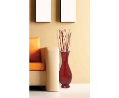 Uniquewise QI003592.S Vase, handgefertigt, Bambus, klein, 78,7 cm, Rot